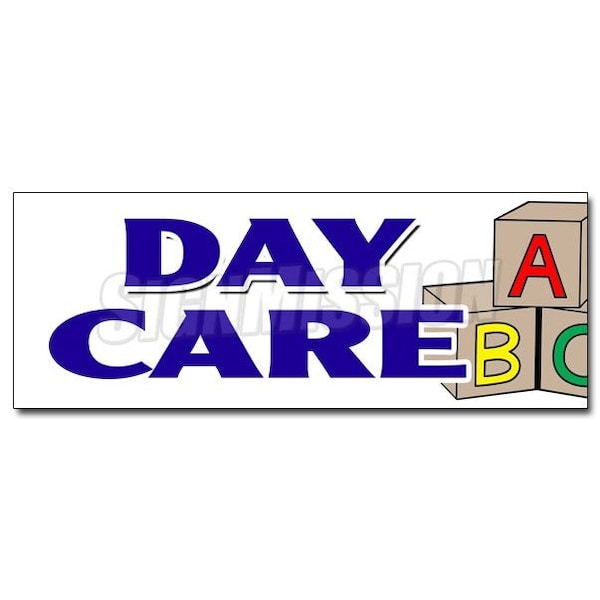 DAY CARE DECAL sticker licensed accredited kindergarten shop shopping, D-24 Day Care